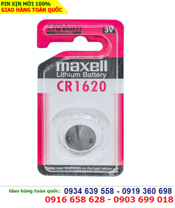 Maxell CR1620; Pin 3v lithium Maxell CR1620 chính hãng Made in Japan